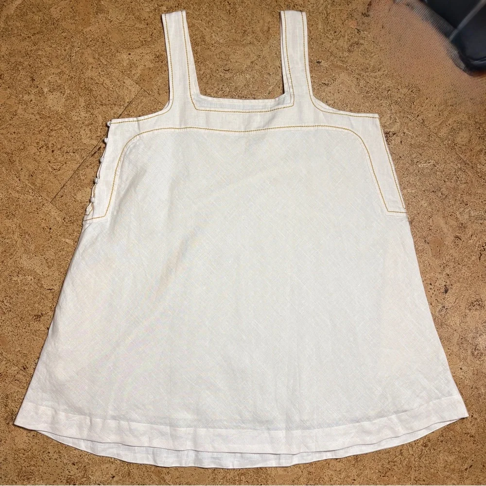 Christy Dawn The Khadia 100% Linen Floral Embroidery Dress NWOT In Cream Sz XL - Picture 11 of 15